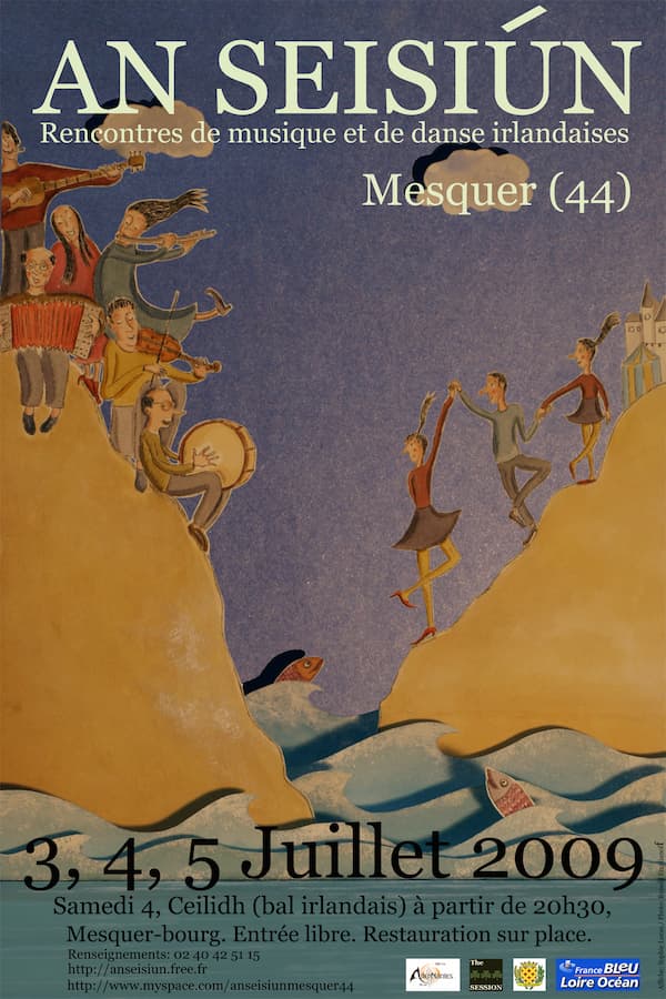 Affiche pour un festival de musique et danse irlandaises