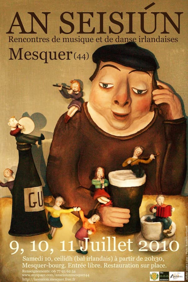 Affiche colorée pour festival irlandais à Mesquer